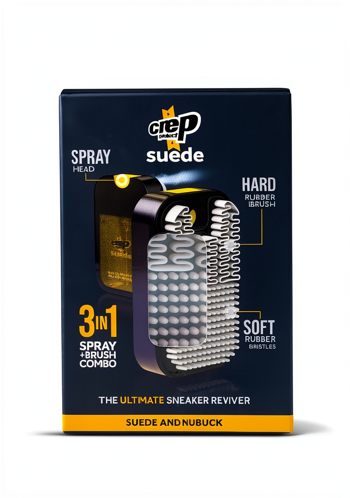 Applying Crep Protect Suede Cleaner to a sneaker